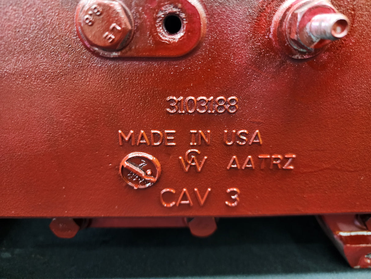 2008 Cummins ISM 410 Diesel Engine Rocker Arm Housing with Front Lifting Bracket, EGR Valve, Air Intake Manifold & Wire Harness