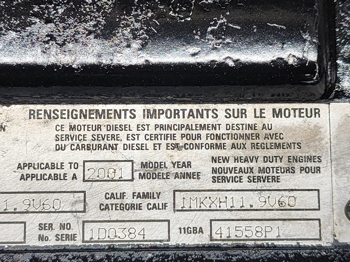 2001 OEM Mack ETEC E7-300 4MR2780 Diesel Engine Valve Cover 337GB537 For Sale