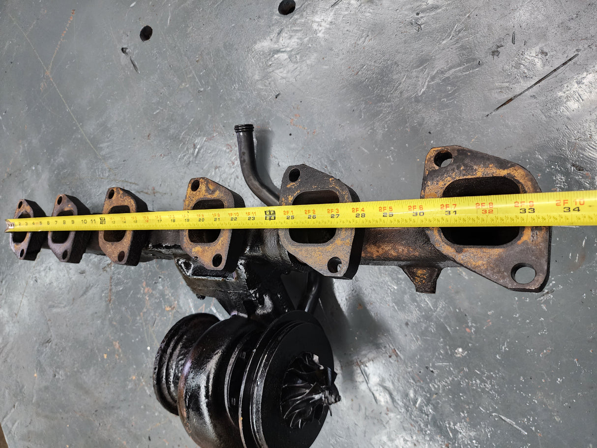 Mack E7 Turbocharger and Exhaust Manifold 104GC5164M, 104GC5163M with Turbocharger 631GC5144M4D