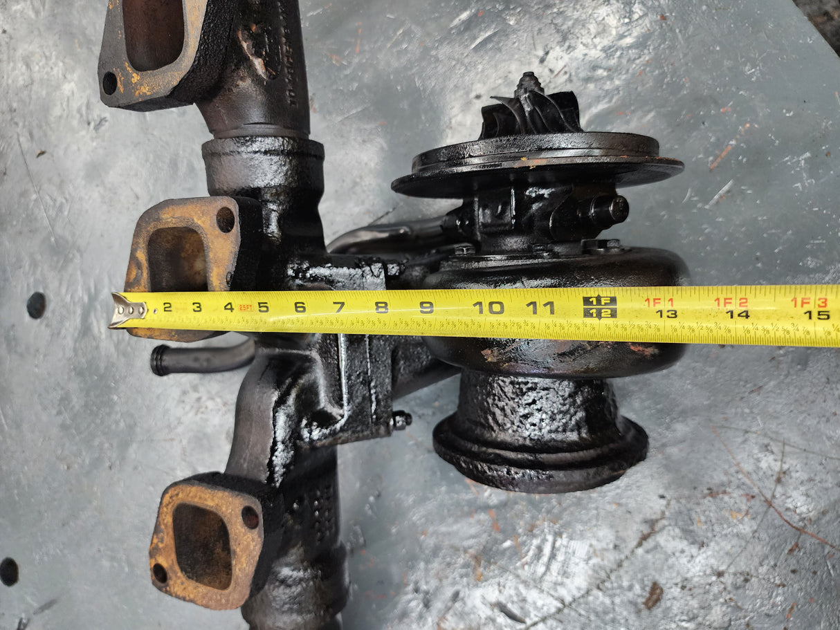 Mack E7 Turbocharger and Exhaust Manifold 104GC5164M, 104GC5163M with Turbocharger 631GC5144M4D