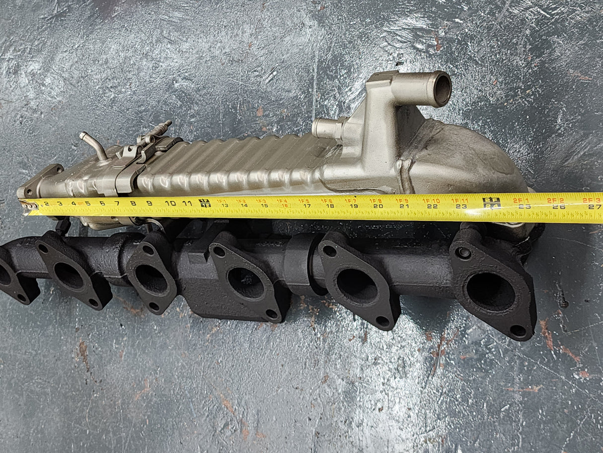 International DT466E Exhaust Manifold w/ EGR Cooler Part # 1844944C1, 1844324C2, 1844964C1