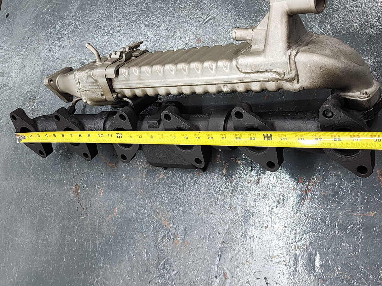 International DT466E Exhaust Manifold w/ EGR Cooler Part # 1844944C1, 1844324C2, 1844964C1