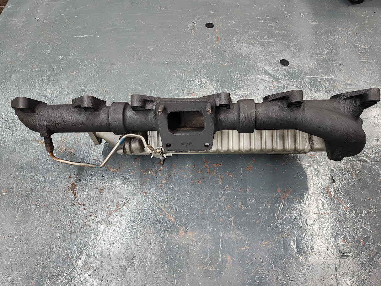 International DT466E Exhaust Manifold w/ EGR Cooler Part # 1844944C1, 1844324C2, 1844964C1