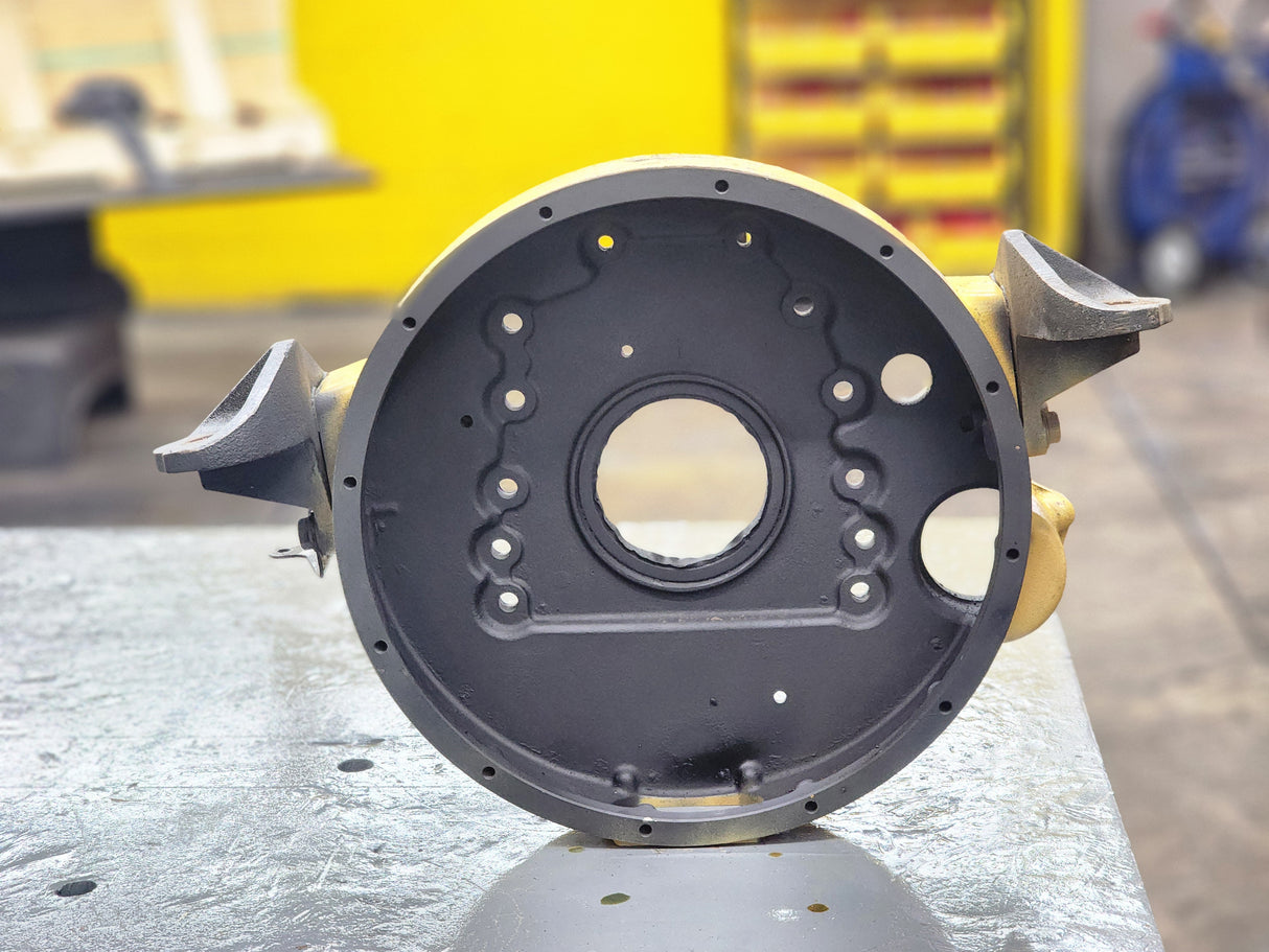 Caterpillar 3126 Flywheel Housing 100-6553-00- With Mounting Brackets For Sale
