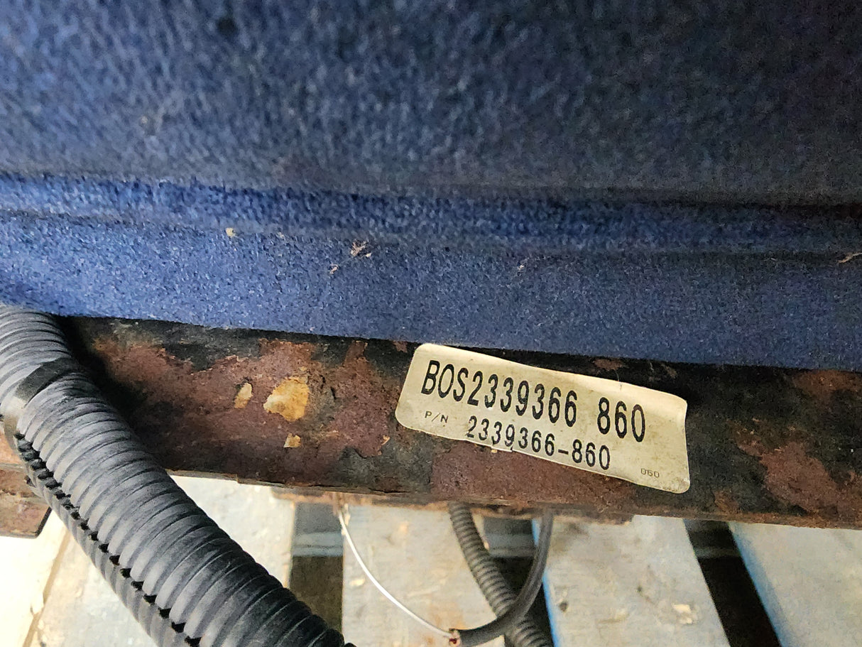 Bostrom T915 Freightliner Cascadia Blue Cloth Air Ride Seat with Mounting Plate For Sale