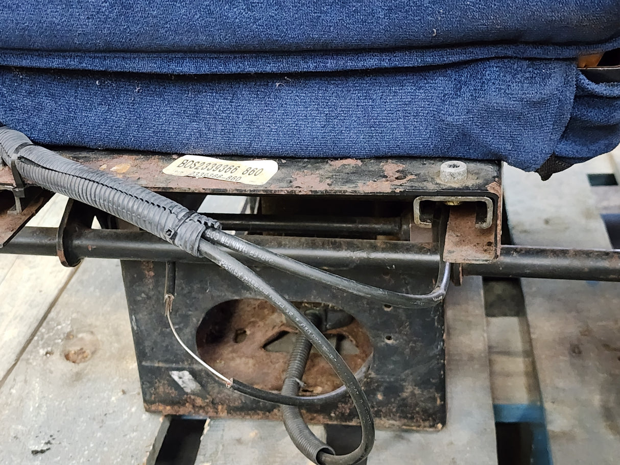 Bostrom T915 Freightliner Cascadia Blue Cloth Air Ride Seat with Mounting Plate For Sale