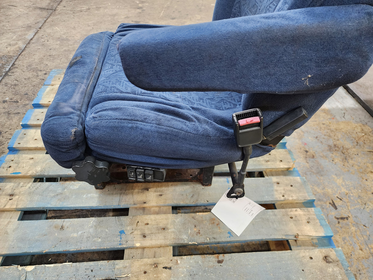 Bostrom T915 Freightliner Cascadia Blue Cloth Air Ride Seat with Mounting Plate For Sale