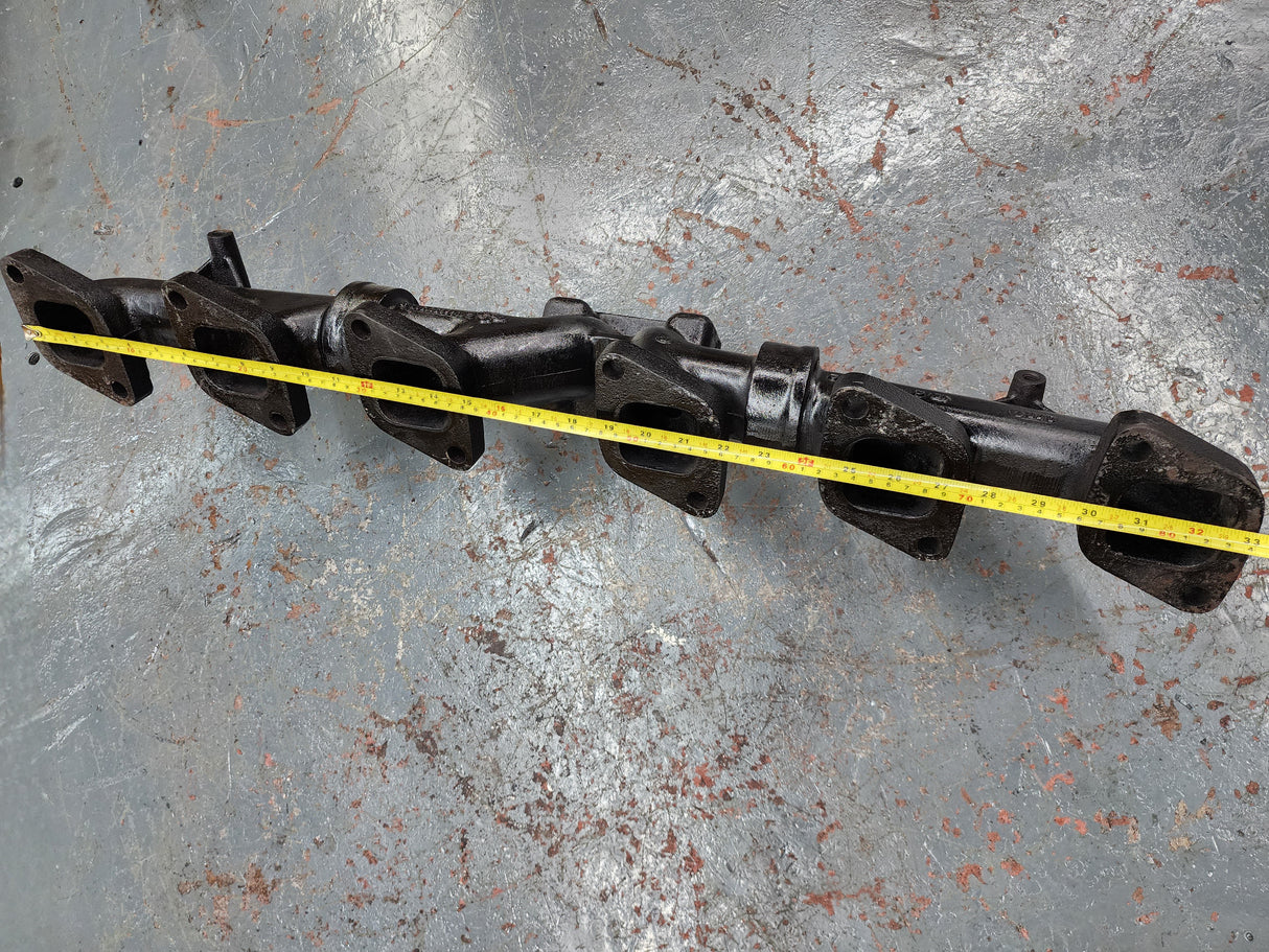 Mack E7 Exhaust Manifold 3-Part For Sale, OEM End Part Casting # 104GC5203AM, 104GC5203M