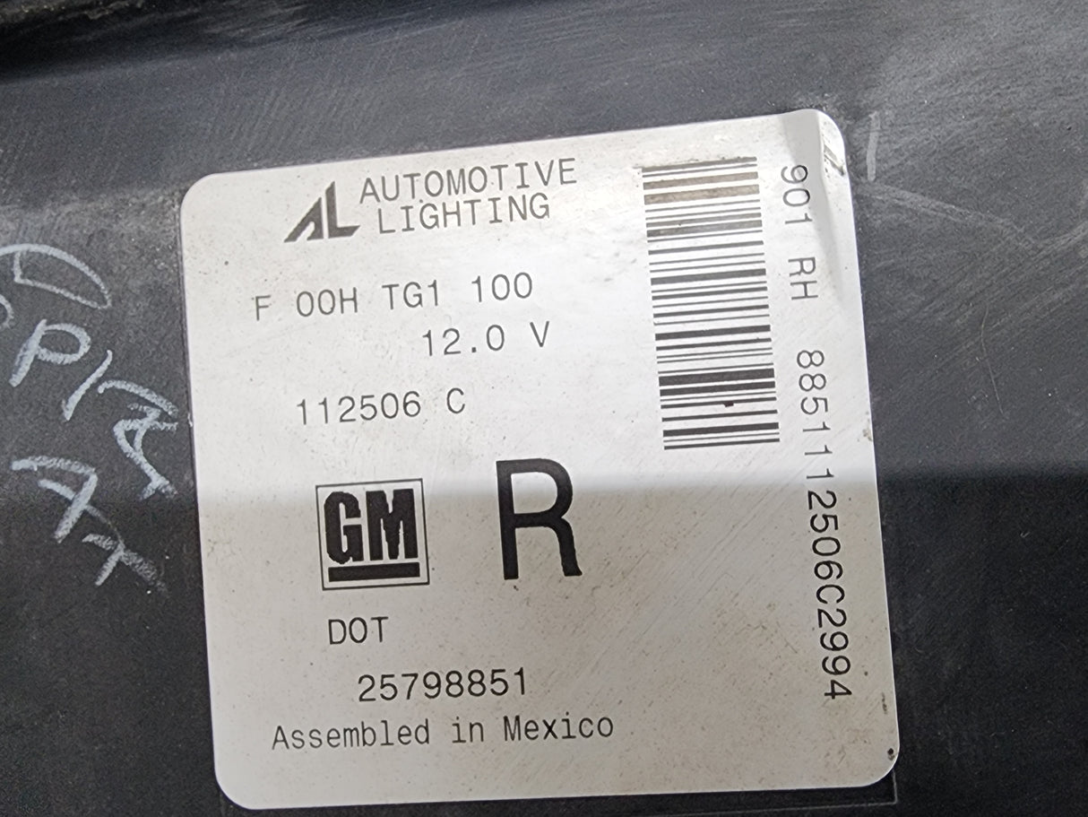Automotive Lighting GM OEM Passenger (RIGHT) Side Front Headlight 25798851