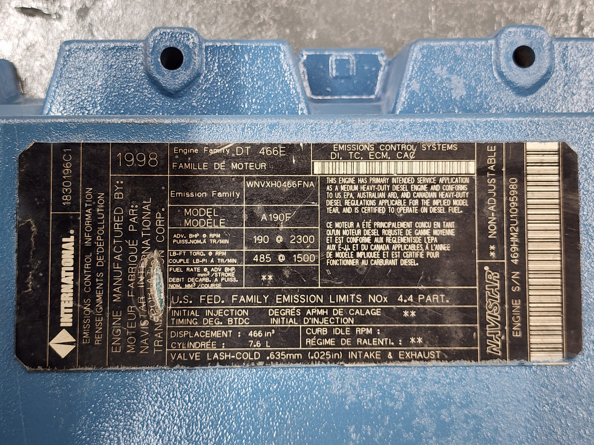 1998 OEM International DT466E Valve Cover 1824738C2 For Sale