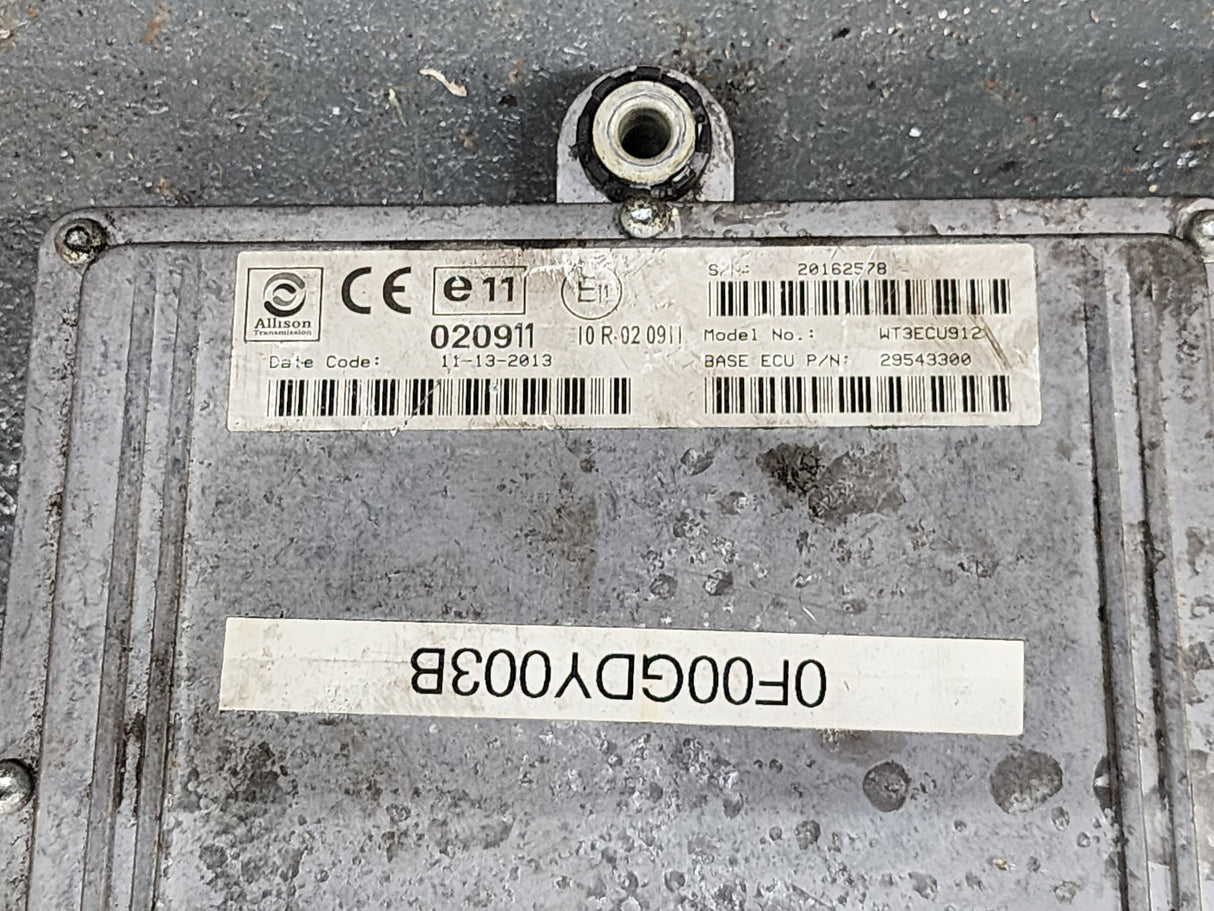 2013 Allison Transmission Control Module (TCM) Part # 29543300