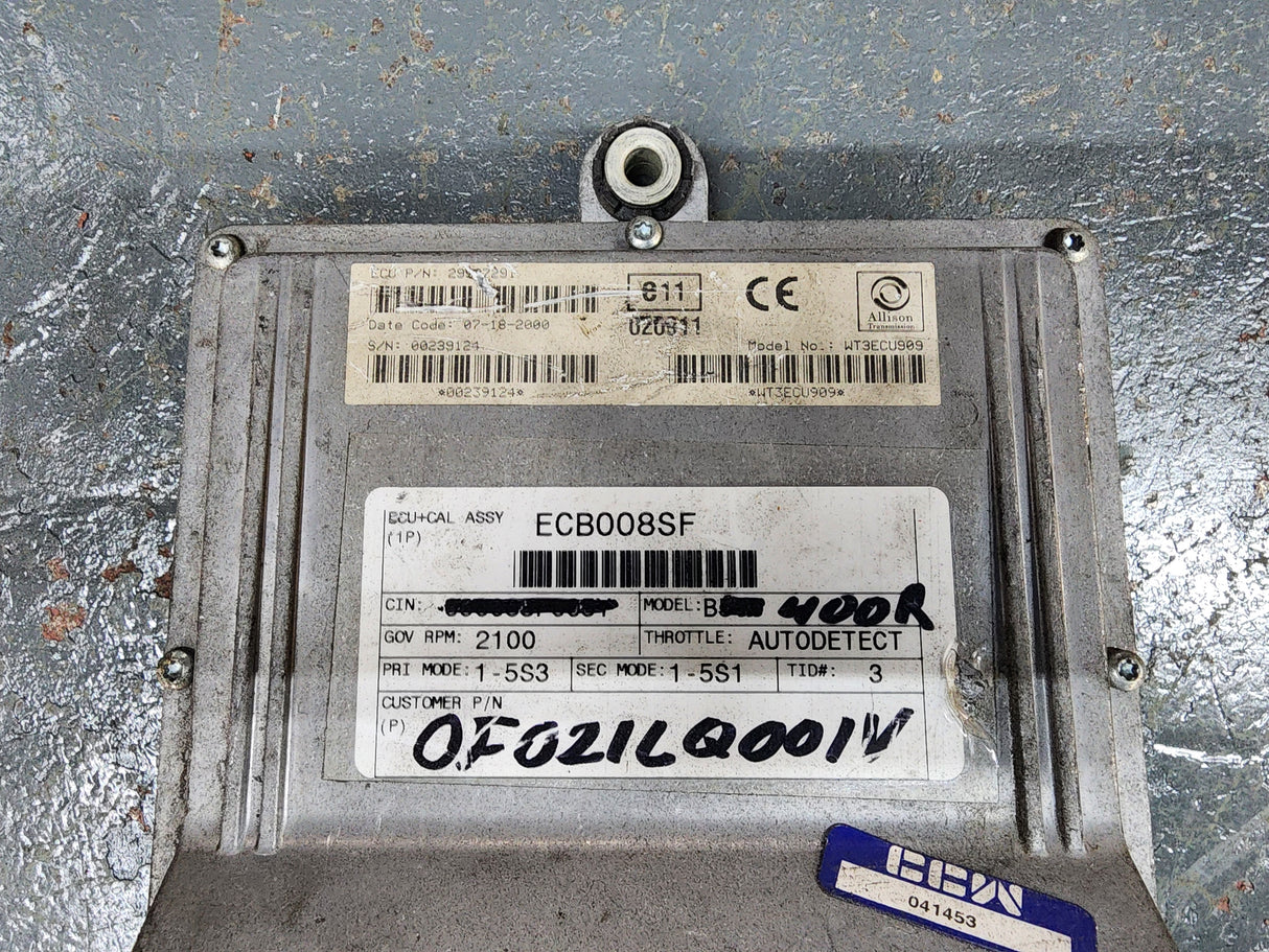 2000 Allison B400R TCM Part # 29537291