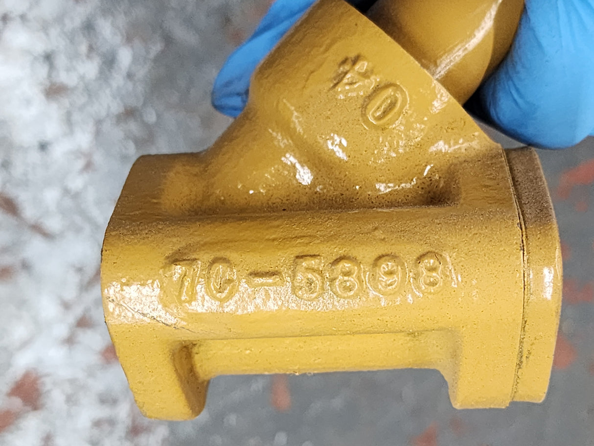 OEM Caterpillar C7 Diesel Engine 45° Elbow Adaptor Part # 7C-5898