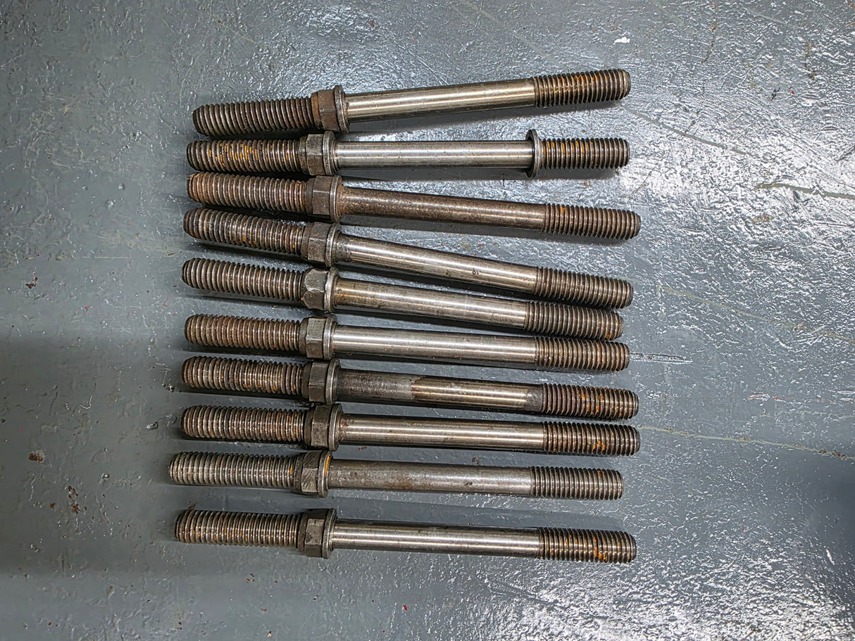 Cummins BigCam Engine (Jake) Brakes Stud Bolts w/ Washers Set of 18, M10-1.5, 6 - 8 1/8" , 12 - 7 1/8"