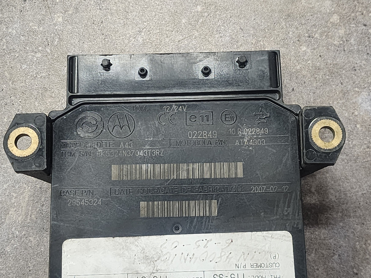 Allison B300, TCM Part # 29545324, Model No. A43, e11, 10R022849