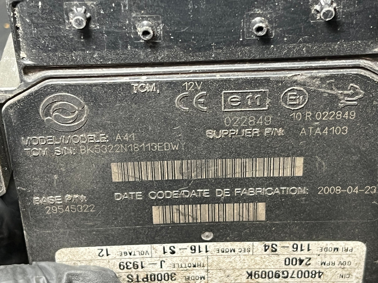 2008 Allison 3000PTS Transmission Control Module (TCM) ATA4103 Part # 29545322