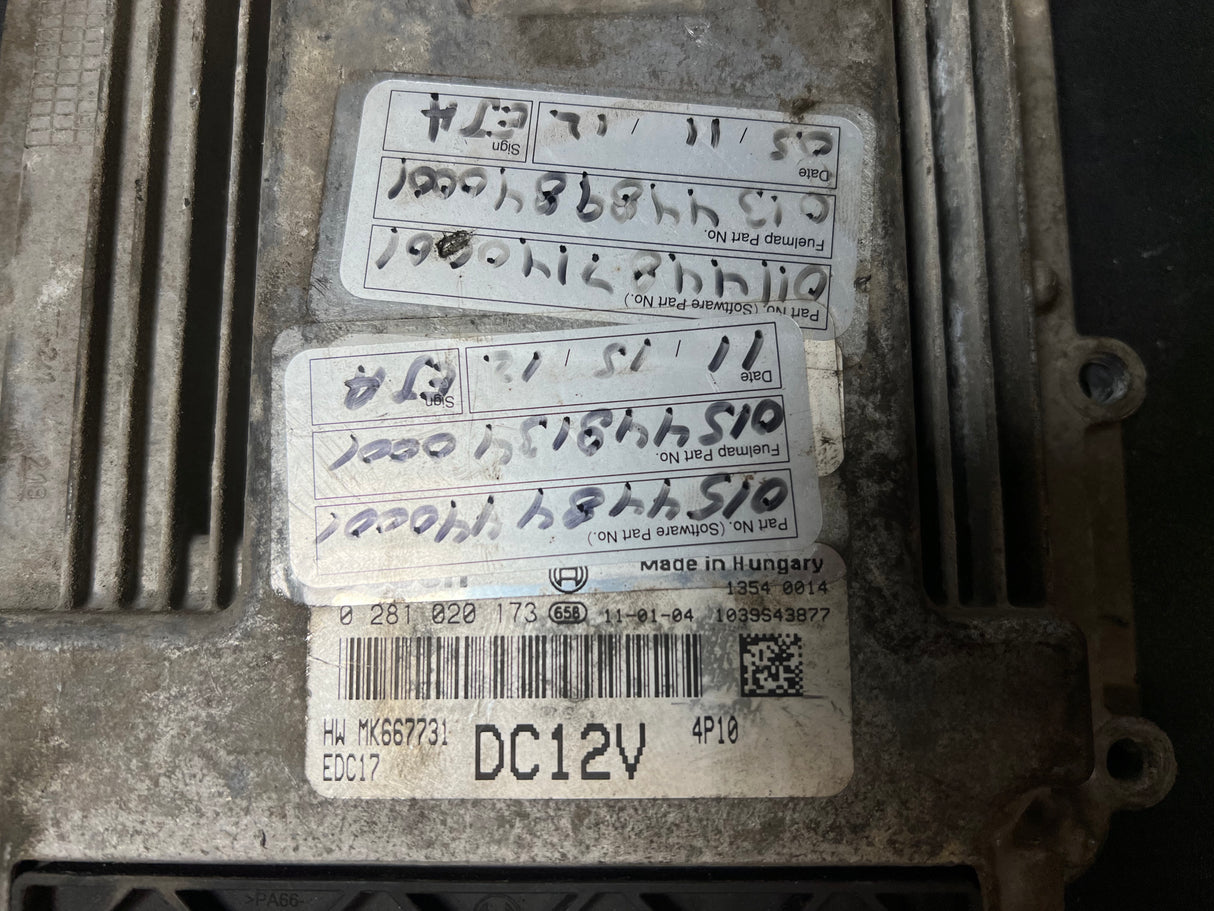 2004 Mitsubishi Fuso Engine Control Module (ECM) Part # MK667731, Bosch Part # 0 281 020 173
