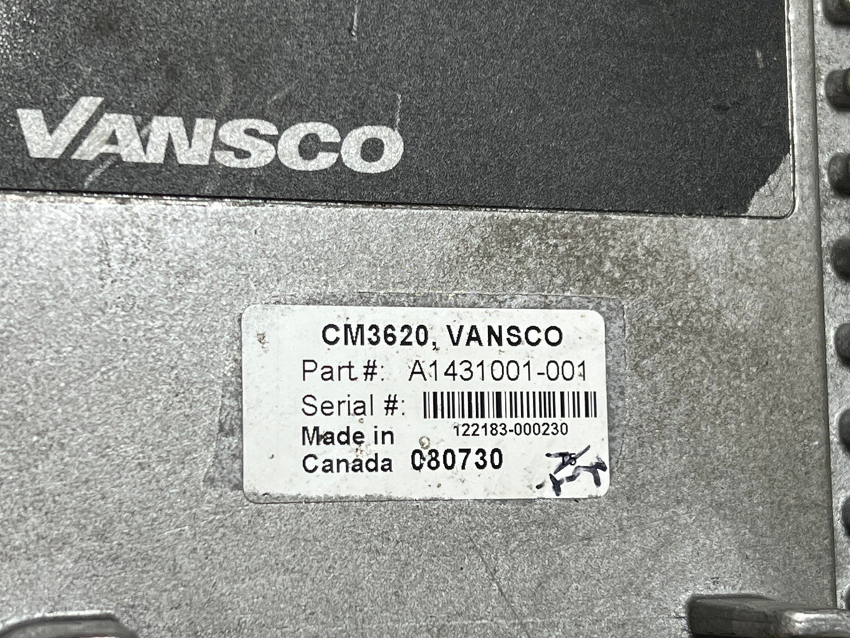 Vansco CM3620 Engine Computer Module (ECM) 080730, A1431001-001