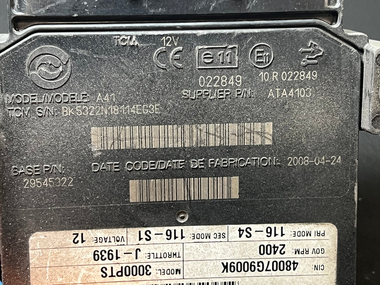 2008 Allison 3000PTS Transmission Control Module (TCM) 29545322