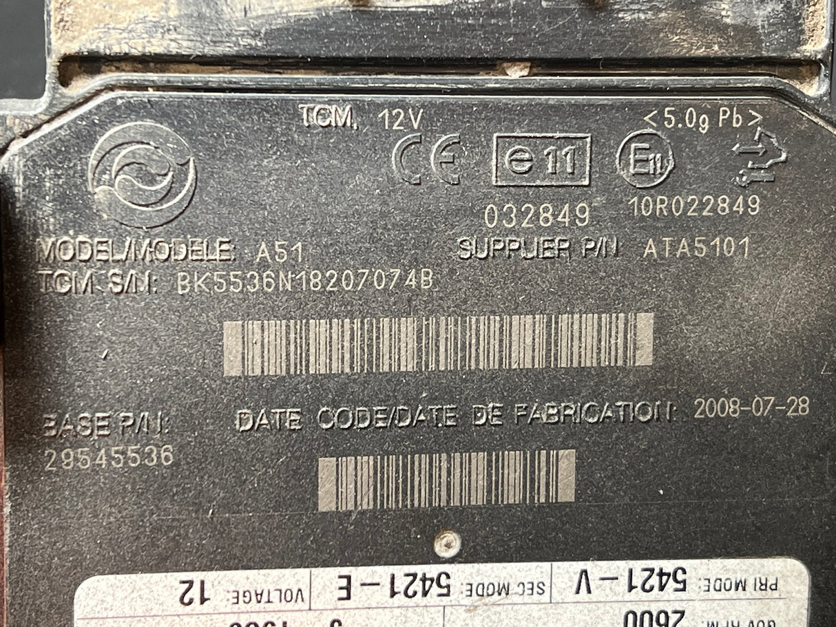 2008 Allison 2500RDS Transmission Control Module (TCM) Part # 29545536