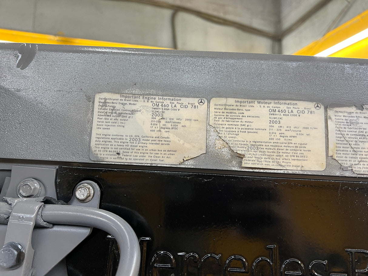 2003 Mercedes OM460LA Diesel Engine For Sale