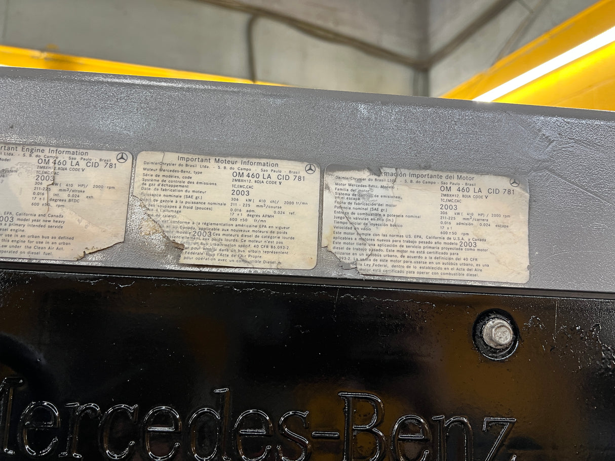 2003 Mercedes OM460LA Diesel Engine For Sale