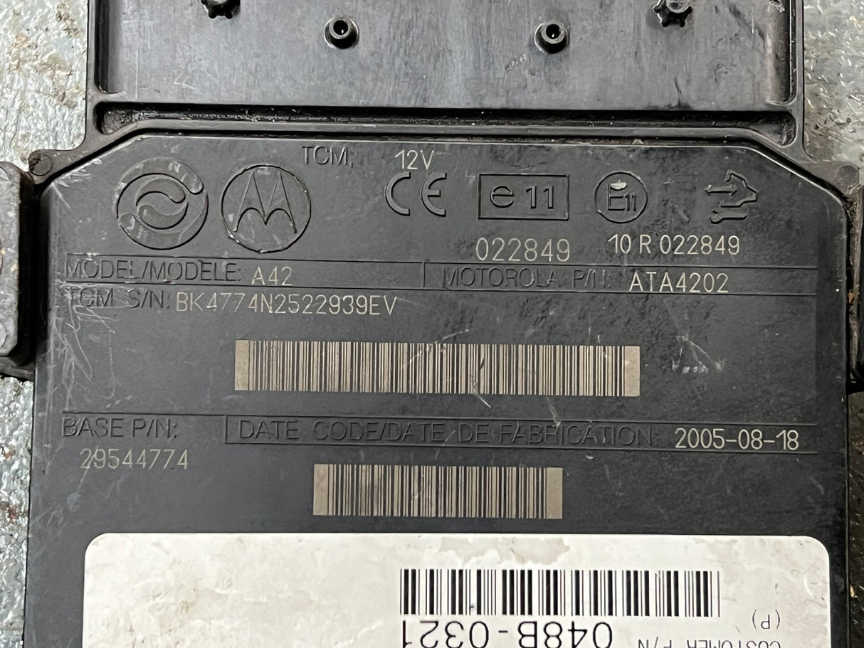 2005 Allison 4000RDS Transmission Control Module (TCM) Part # 29544774