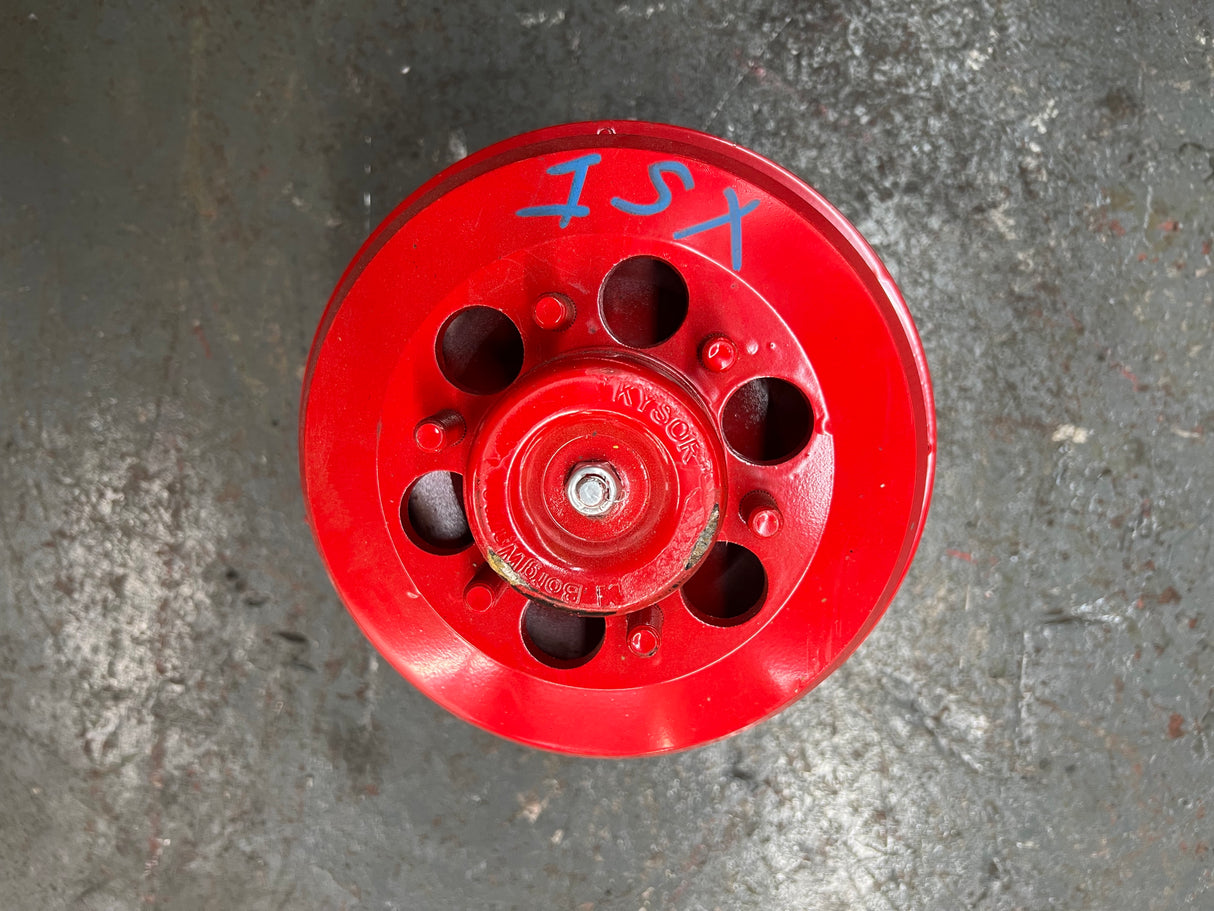 Cummins ISX15 Borg Warner Fan Clutch Pulley Part # 010021876, Mounting Base Part # 010021997