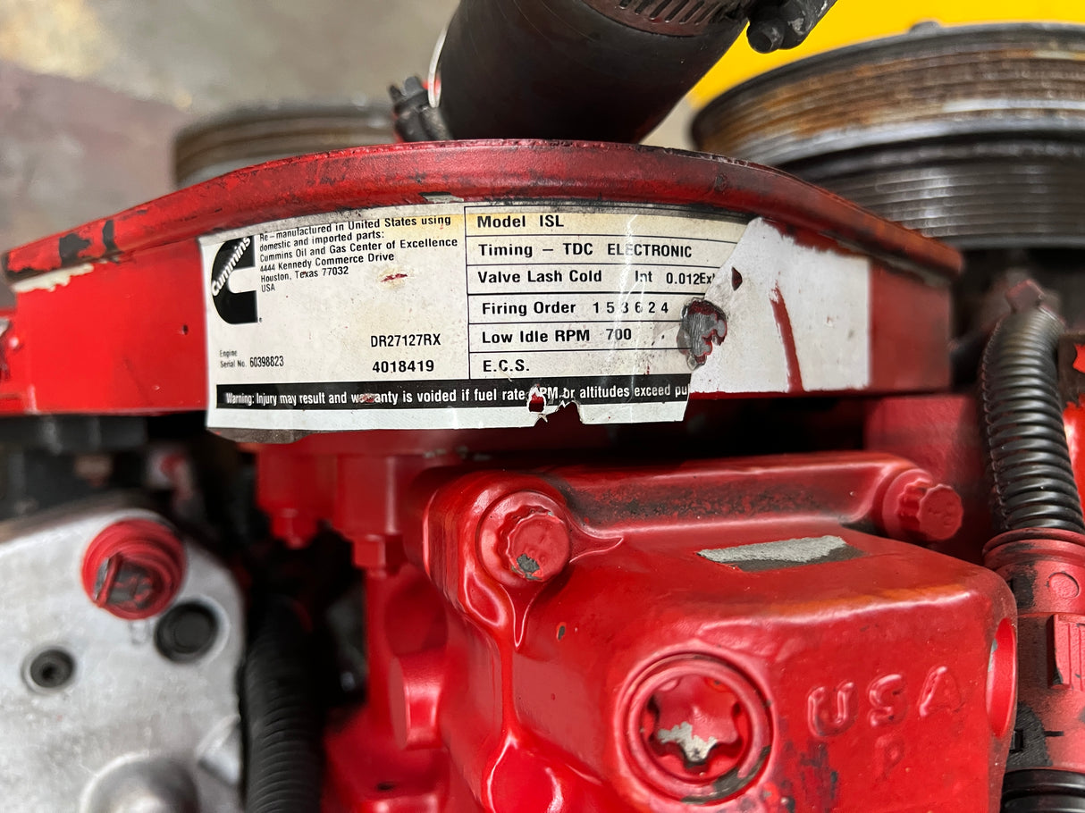 2010 Cummins ISL9 Diesel Engine (EPA10), CPL 3123