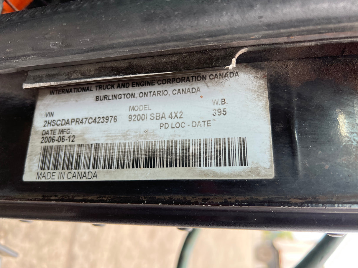 2007 INTERNATIONAL 9200I SBA CAB