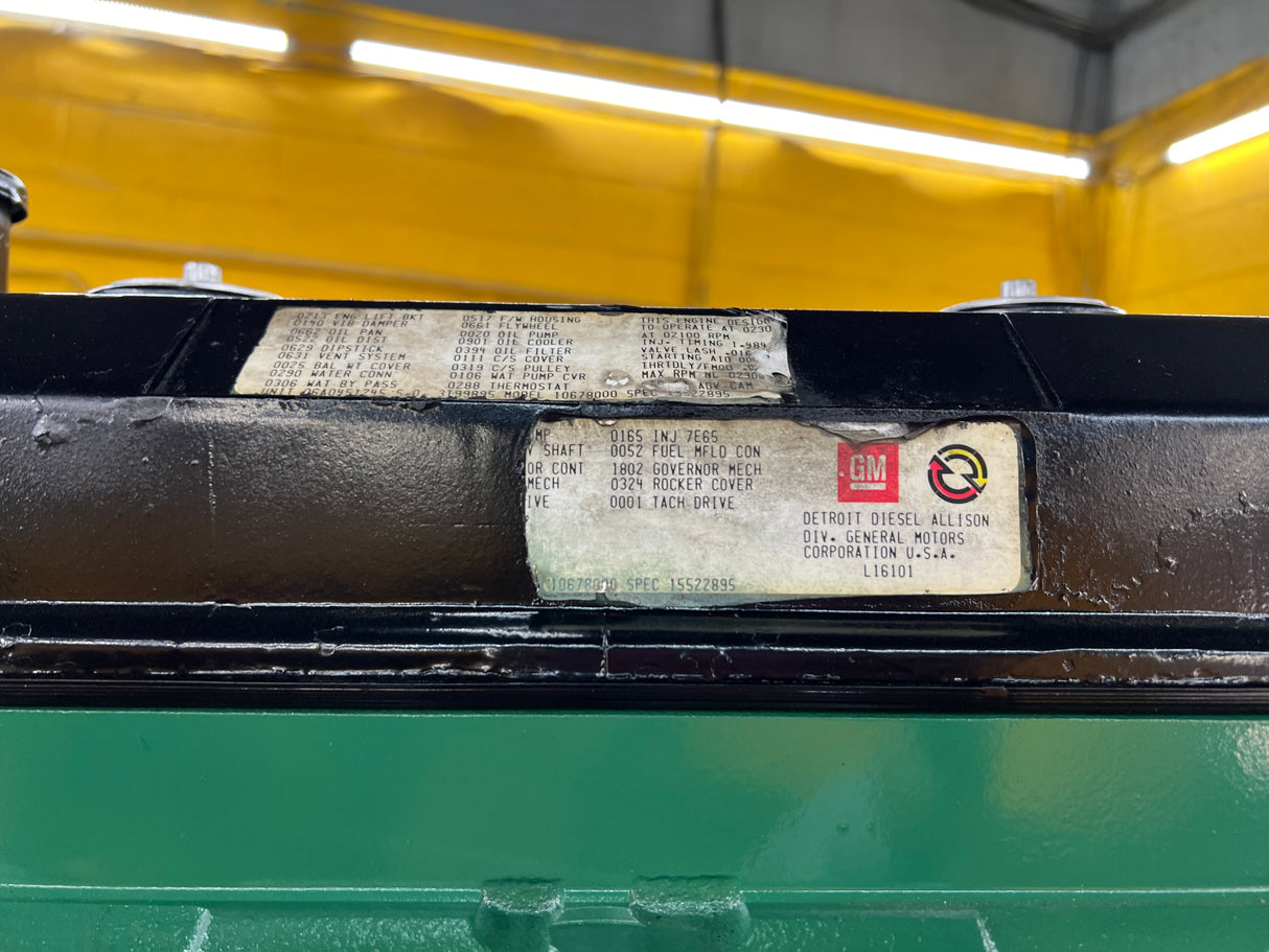 Detroit 6-71N Diesel Engine For Sale, MODEL # 1067-8000