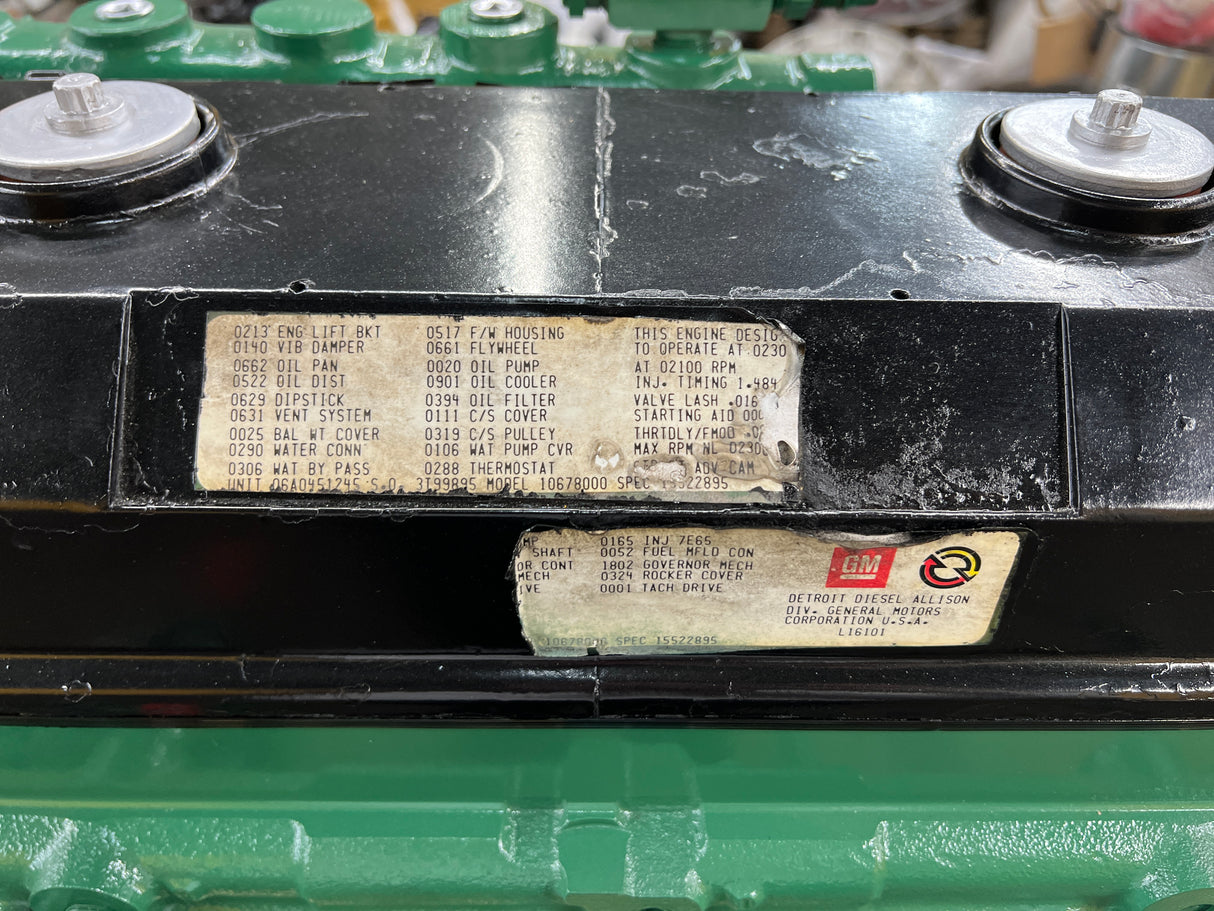 Detroit 6-71N Diesel Engine For Sale, MODEL # 1067-8000