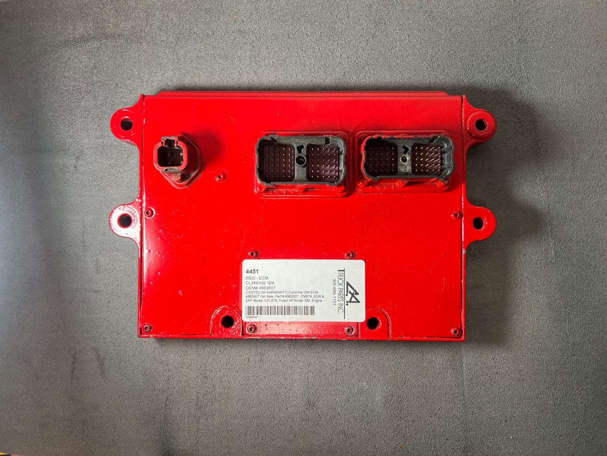 2009 Cummins ISM Diesel Engine ECM 4963807, CM876