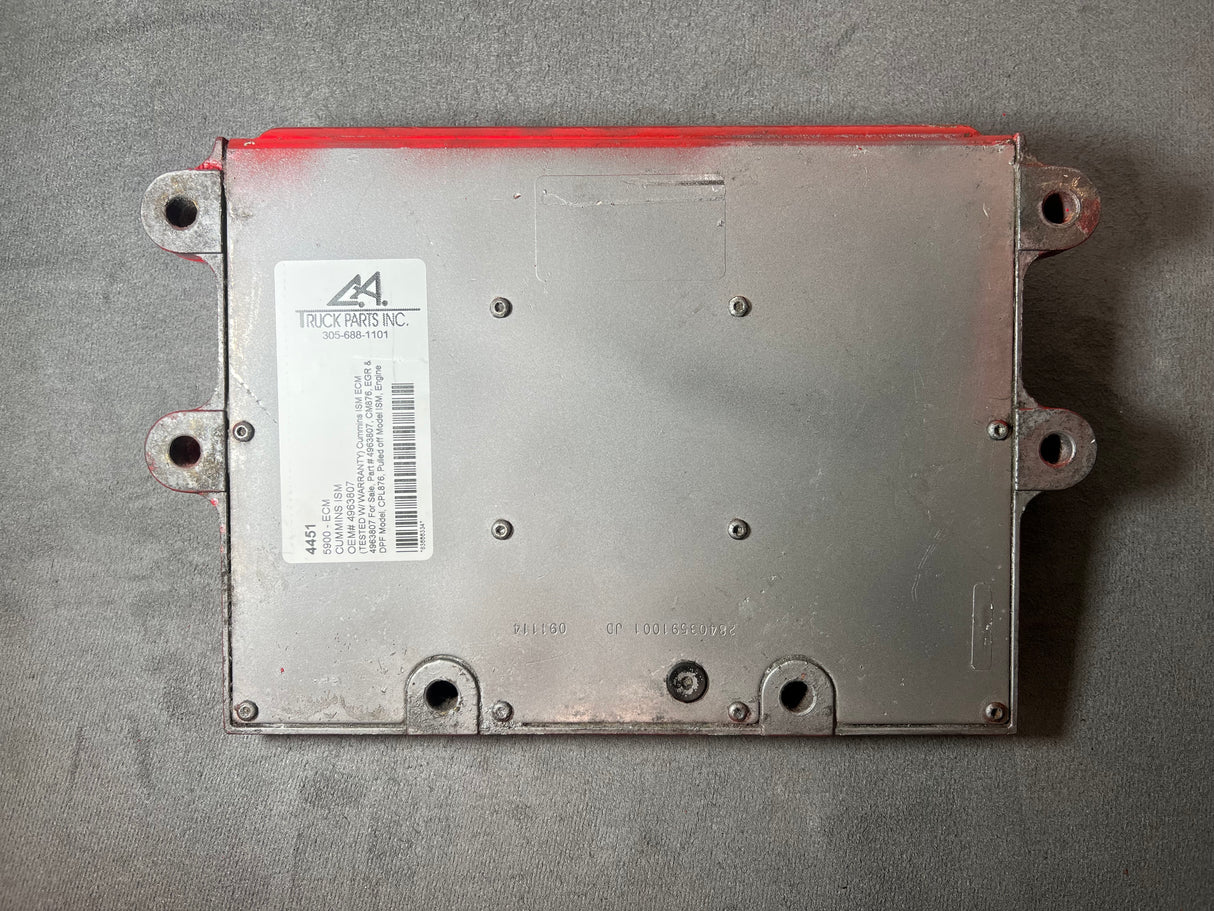 2009 Cummins ISM Diesel Engine ECM 4963807, CM876