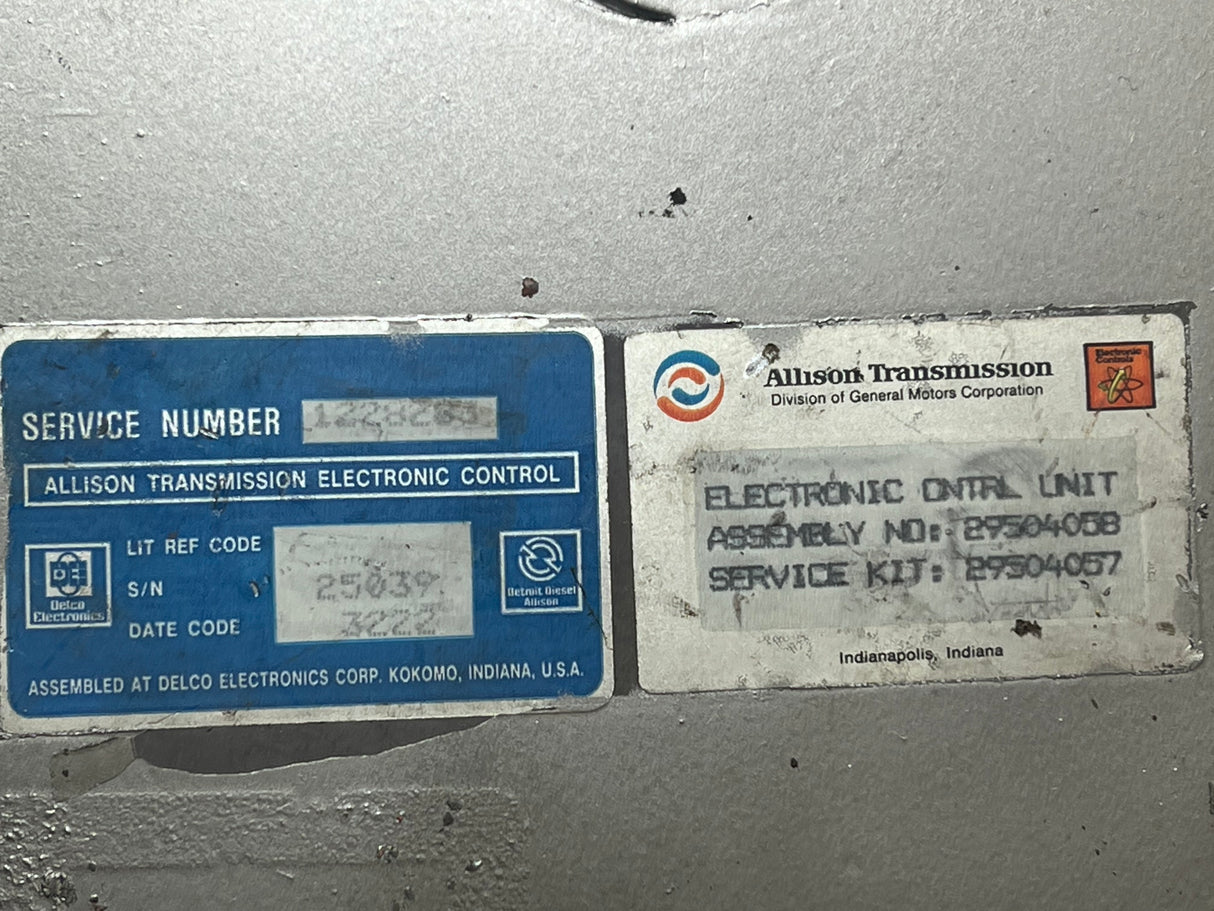 Allison Transmission Control Module (ATEC) Part # 29504058, Service # 1228283