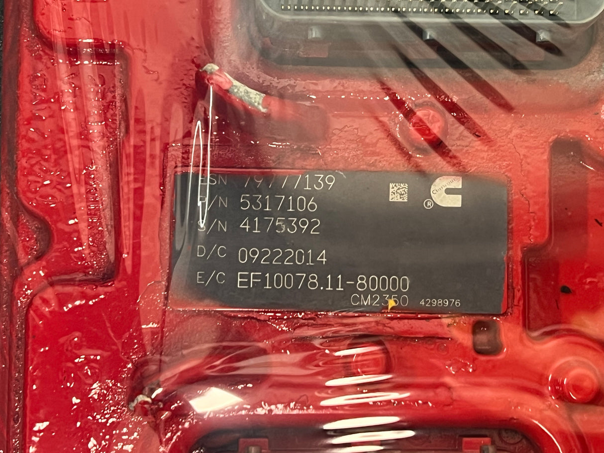 2014 Cummins ISX12/15 Engine Control Module (ECM) Part # 5317106, CM2350 X101
