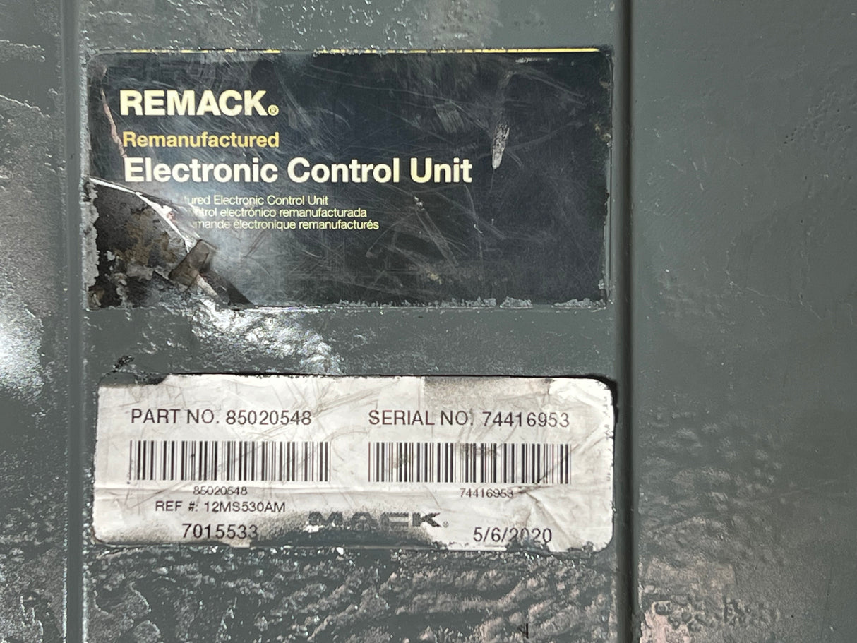 Mack AI-400 Engine Control Module (ECM) 12MS530AM, REMAN Part # 85020548