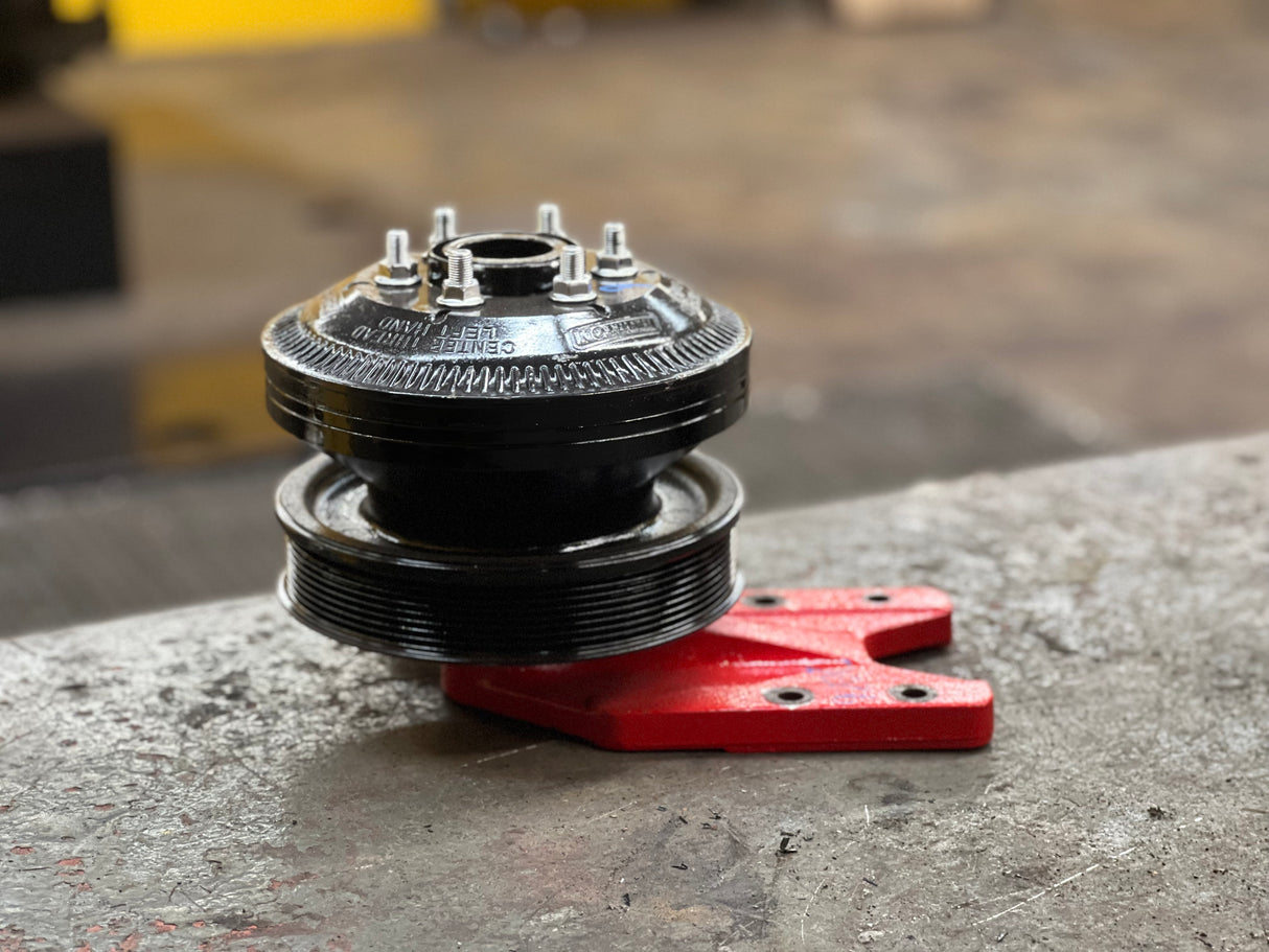 Cummins ISL9 Horton 2-Speed Fan Clutch Part # 98A8652, Mounting Base P/N 602073, Pulley P/N 601834