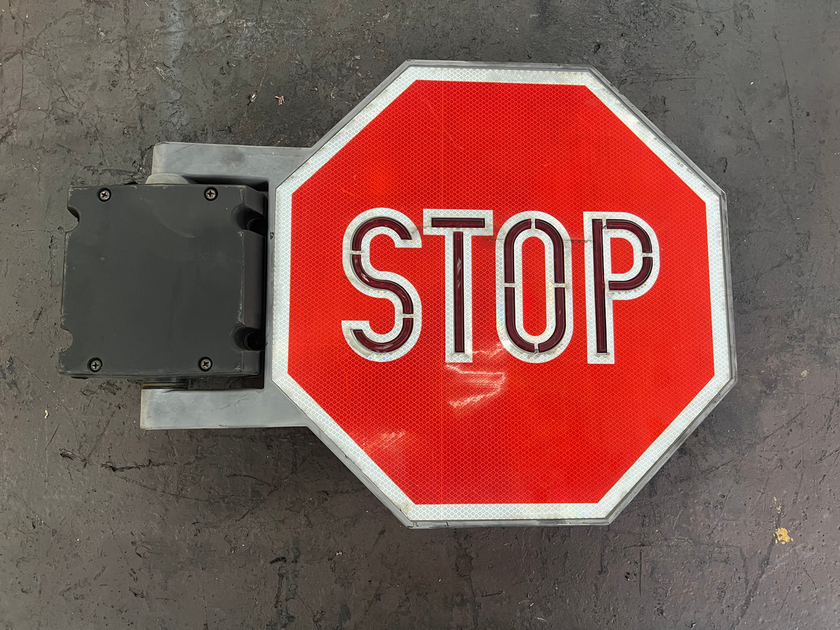 Blue Bird Transpec Retractable Stop Sign Part # 7000-011-A31-01