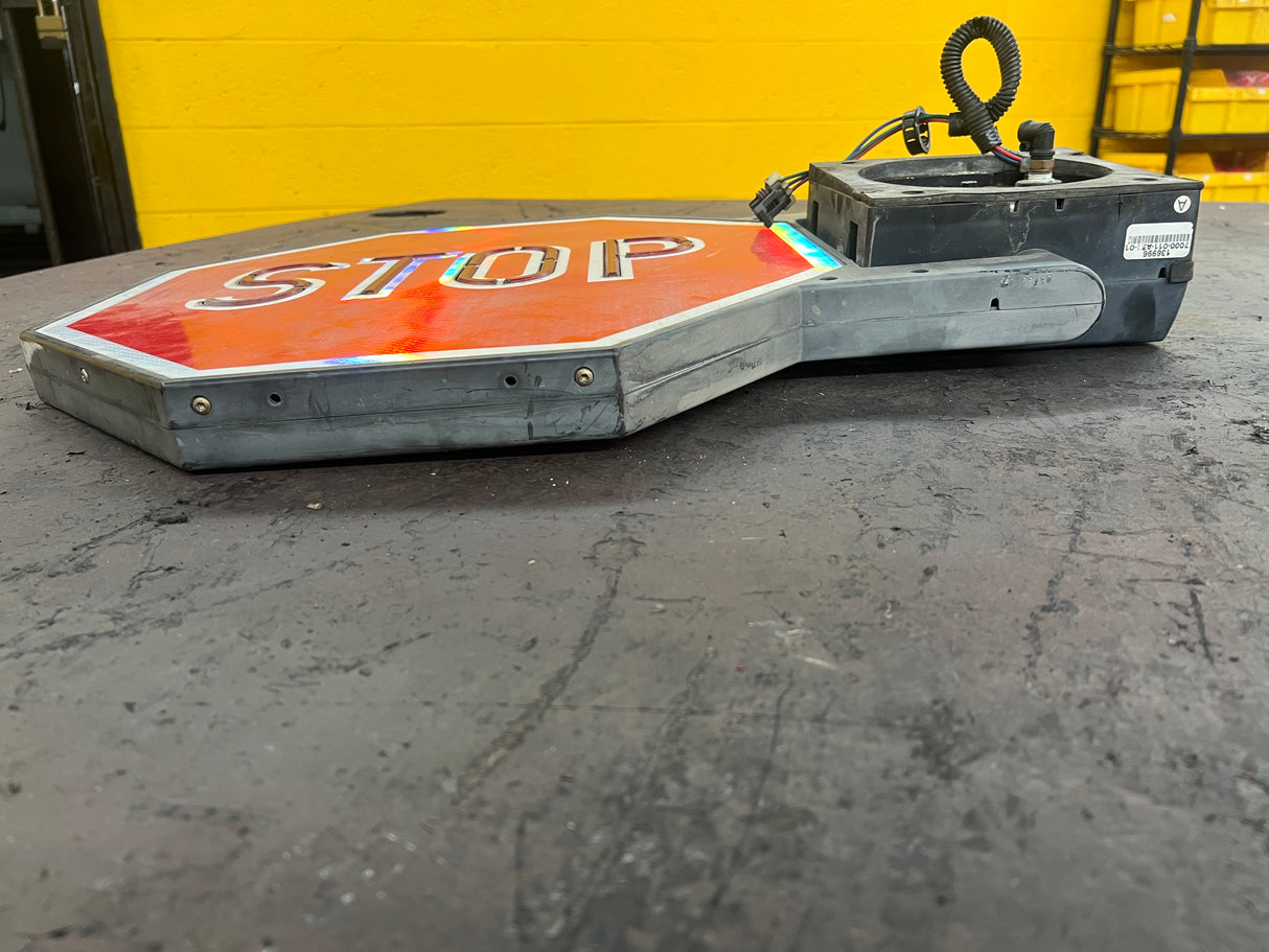 Blue Bird Transpec Retractable Stop Sign Part # 7000-011-A31-01