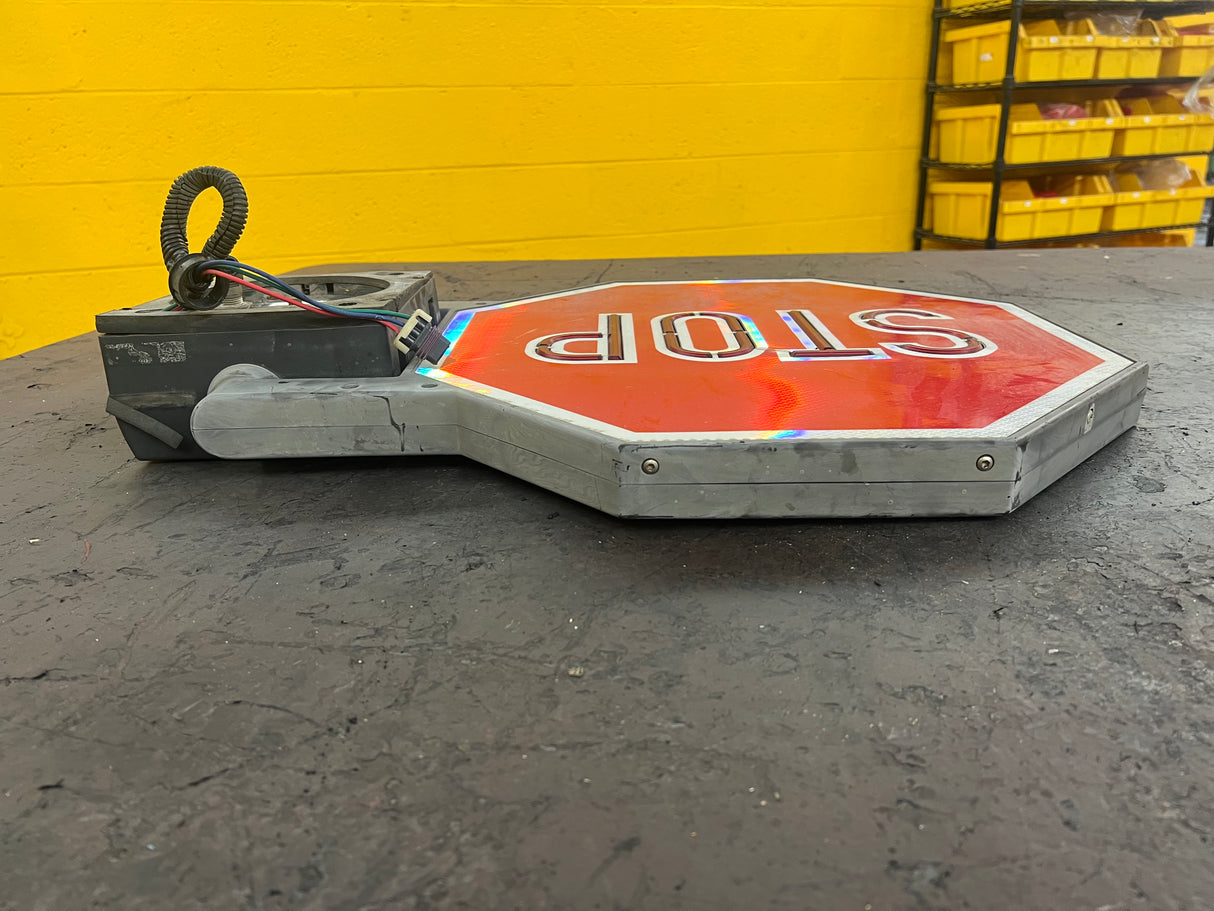 Blue Bird Transpec Retractable Stop Sign Part # 7000-011-A31-01