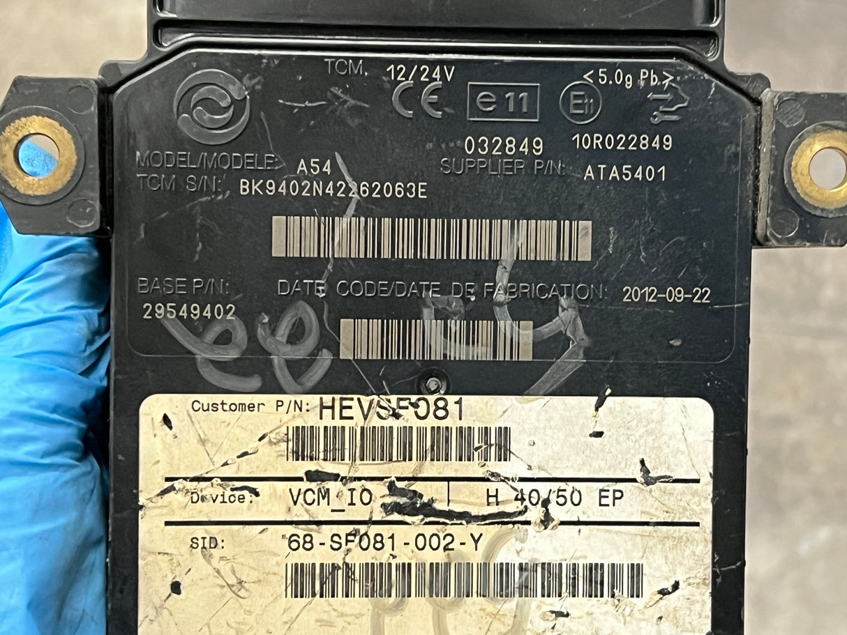 2012 Allison Transmission Control module (TCM) Part # 29549402