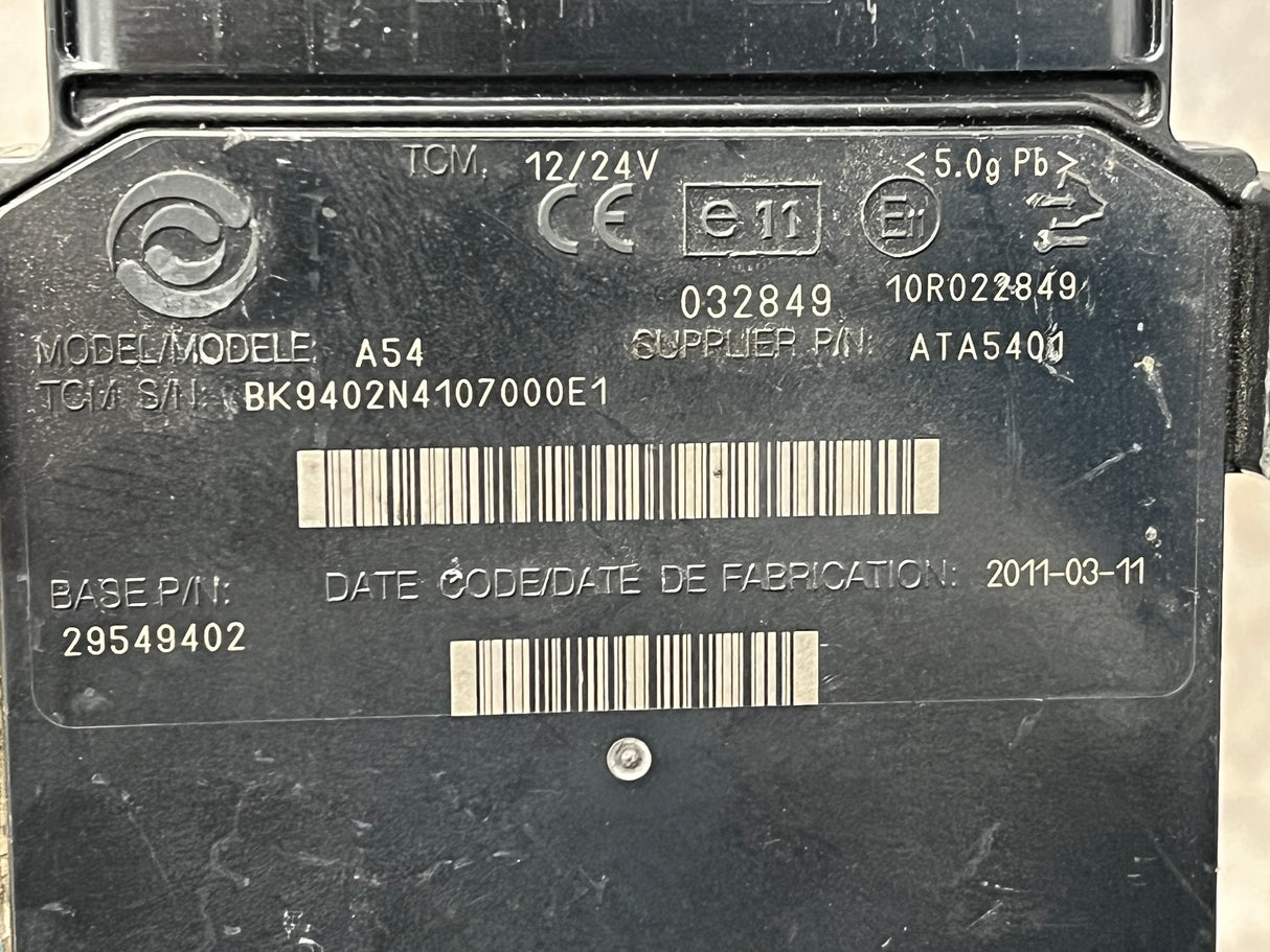 2011 Allison Transmission Control Module (TCM) Part # 29549402