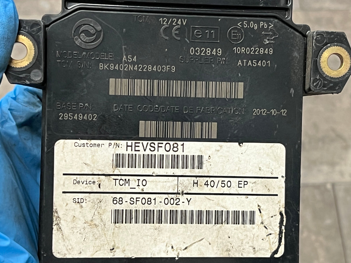 2012 Allison Transmission Control Module (TCM) Part # 29549402