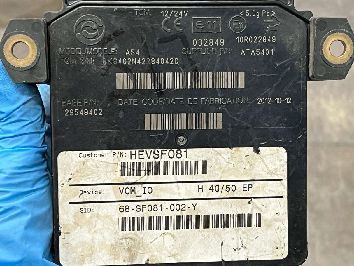 2012 Allison Transmission Control module (TCM) Part # 29549402