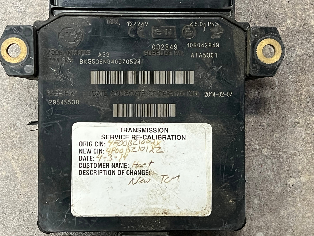 2014 Allison Transmission Control Module (TCM) Part # 29545538