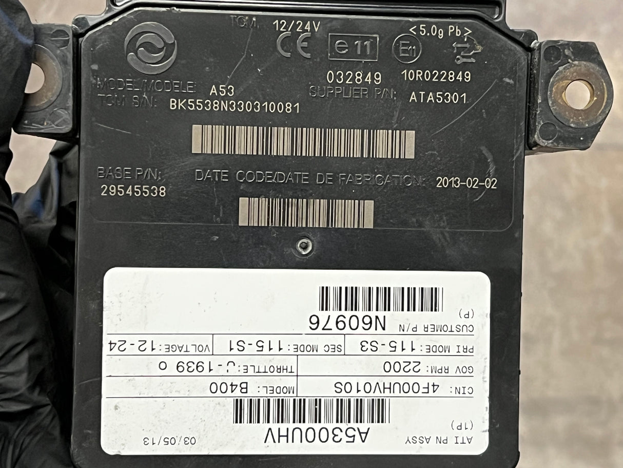 2013 Allison B400 Transmission Control Module (TCM) Part # 29545538