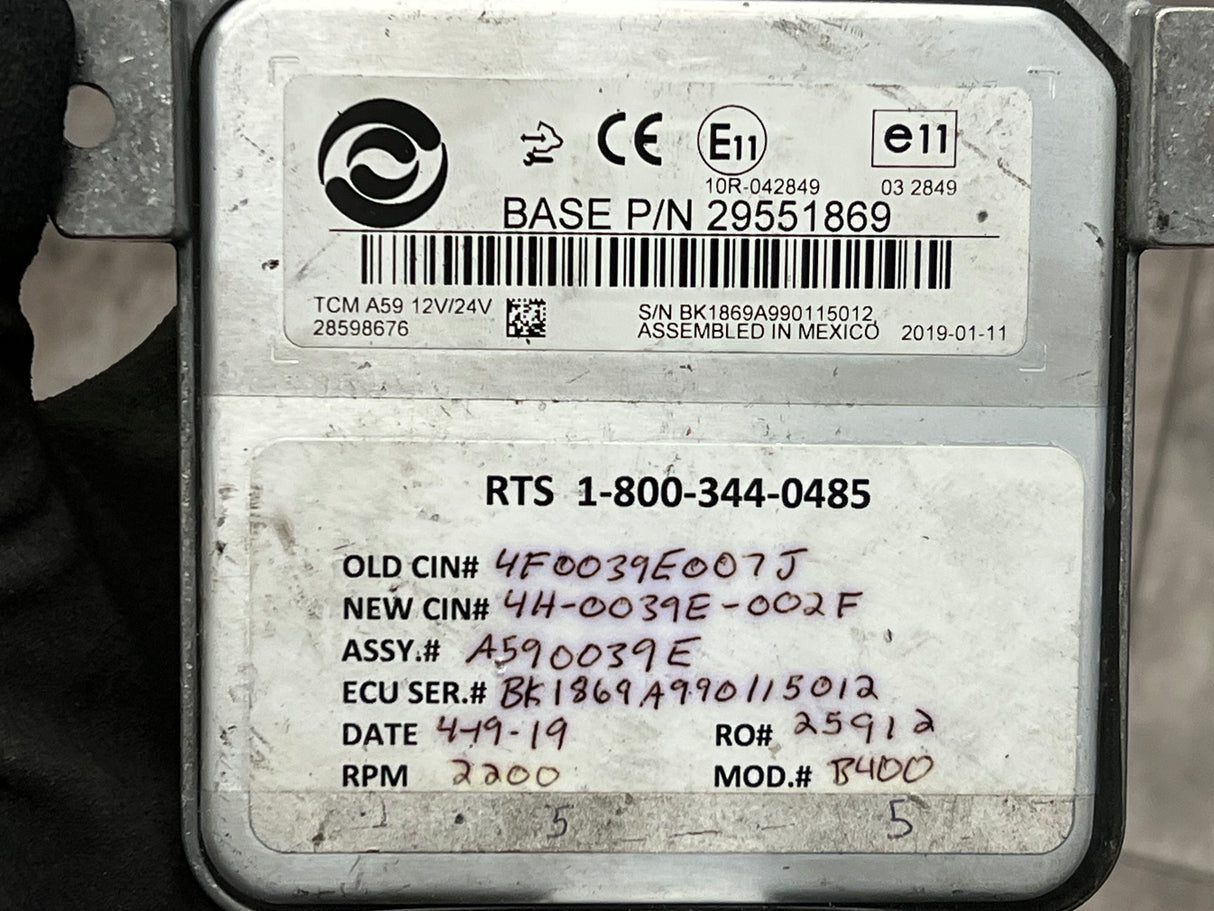 2019 Allison A59 Transmission Control Module (TCM) Part # 29551869