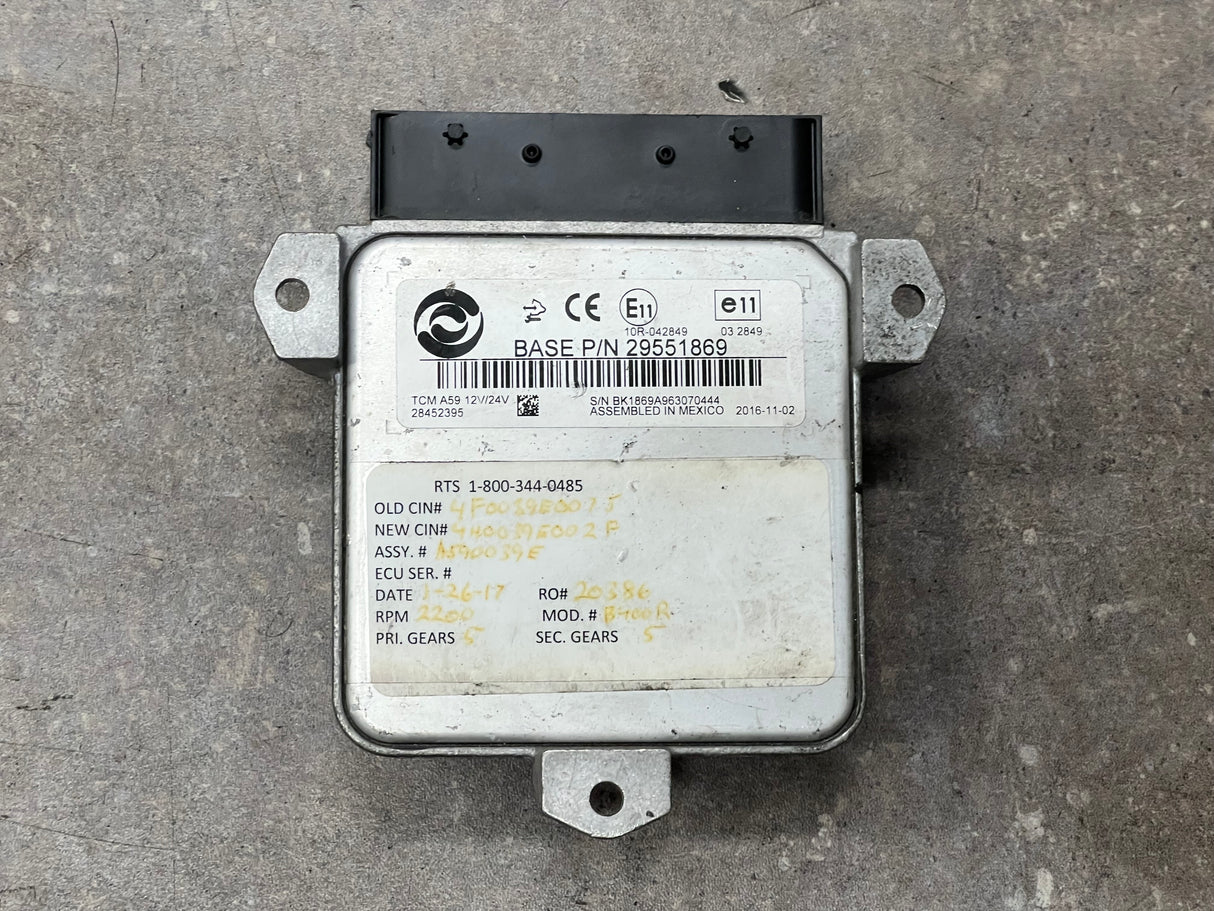 2016 Allison B400R A59 Transmission Control Module (TCM) Part # 29551869