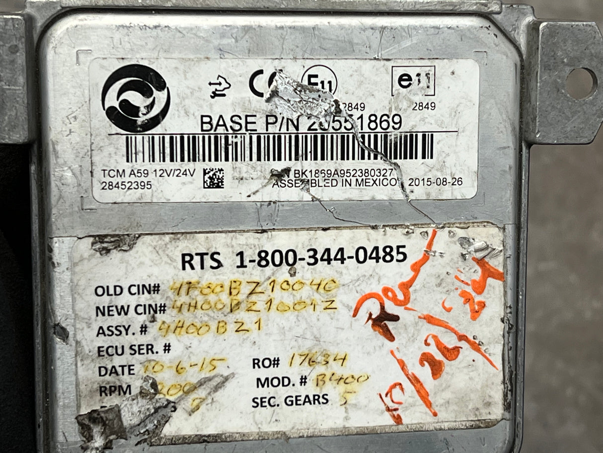 2015 Allison A59 Transmission Control Module (TCM) Part # 29551869